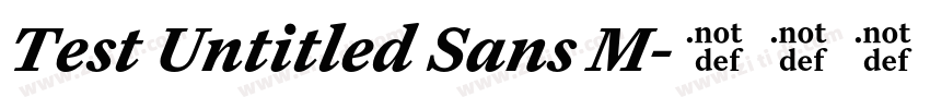 Test Untitled Sans M字体转换